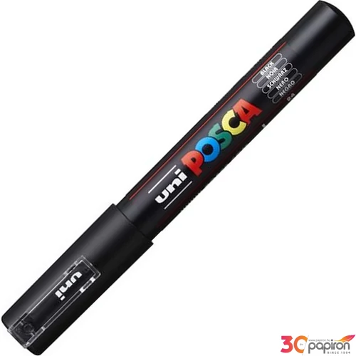Decormarker UNI-BALL Posca 0,7-1mm vízbázisu akril marker  fekete Írószerek UNI Posca PC-1M