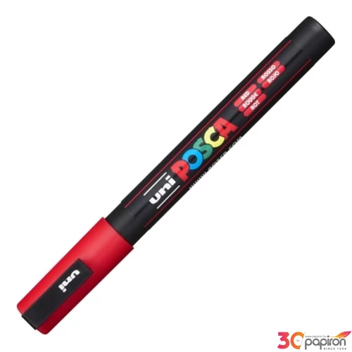 Decormarker UNI-BALL Posca 0,9-1,3mm vízbázisu piros akril marker Írószerek UNI-BALL PC-3M RED
