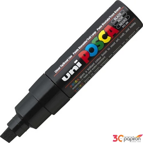 Decormarker UNI-BALL Posca 8mm vízbázisu fekete akril marker Írószerek UNI-BALL PC-8K BLACK