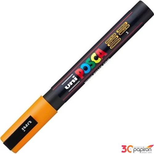 Dekormarker Uni 0,9-1,3 mm, Posca PC-3M, ragyogó sárga