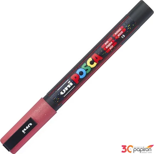 Dekormarker Uni 0,9-1,3 mm, Posca PC-3ML, fényes piros