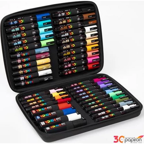 Dekormarker Uni készlet, táskában, Posca, 40 darabos