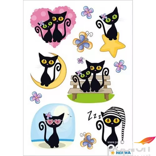 Dekormatrica Herma csillámos fekete macska Kreatív termékek
