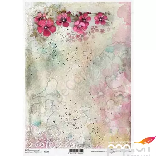 Decoupage rizspapír A/4 Painted Flowers Virásgos 210x297mm Itd. Collection R1395