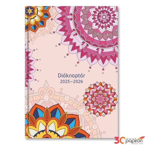Diák zsebnaptár 25 B6 Heti Mandala Diák zsebkönyv TopTimer naptár kollekció 26D100J-00H