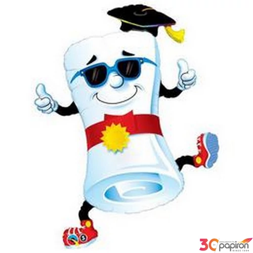 Party Lufi ballagási 37"-94cm Mr.Diploma-Thumbs Up Super Sharpe fólia lufi +hélium