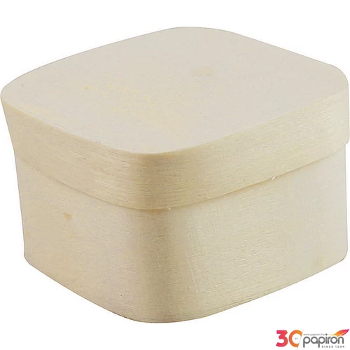 Fa doboz négyszögletű háncs 5x5x3cm 3 cm