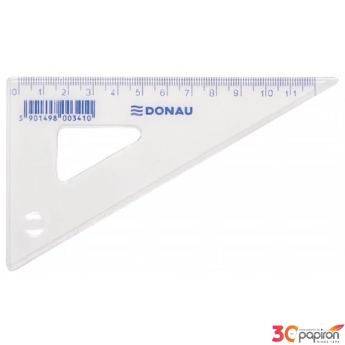 Vonalzó háromszög 60° 12cm Donau műanyag Irodai kiegészítők Donau 7062001PL-00