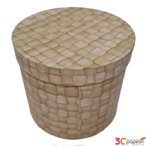 Díszdoboz ajándéknak kerek Rattan hatású mintával W6998 S/3/2 [5903288054060]