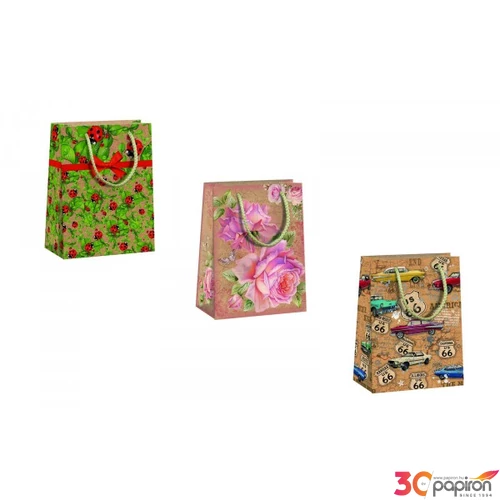 Dísztasak ARGUS (13x18x8) T2  Natúr/Eco vegyes  0724