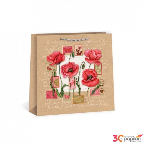 Dísztasak ARGUS (33x33x12) DT5  Natúr négyzet általános