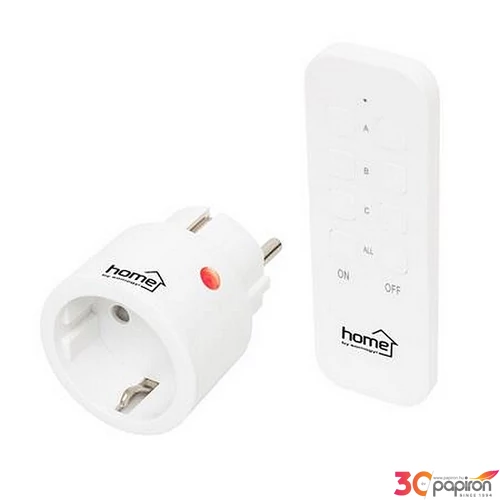 Dugalj szett 1 aljzat távirányítóval 2300 W HOME fehér
