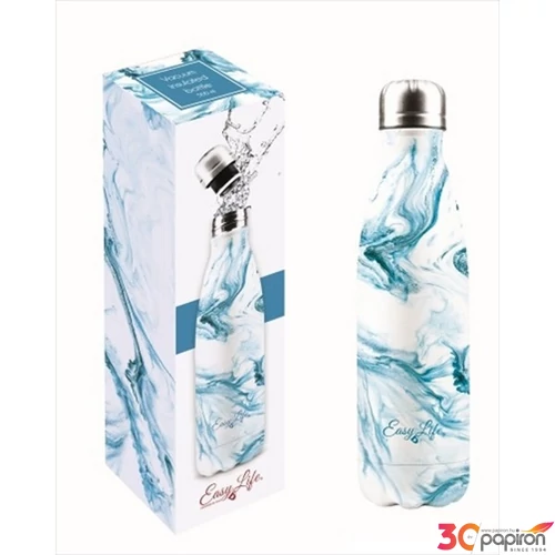 Kulacs duplafalú Palack Duplafalú Rozsdamentes Acél Hőtartó Útipalack 500ml, Aqua