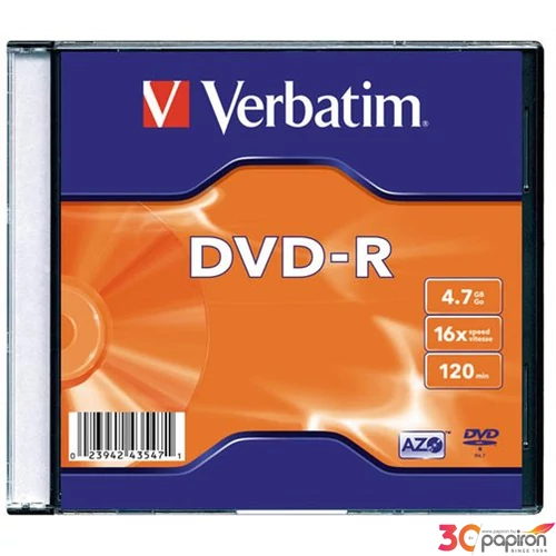 DVD-R 4, 7GB, 16xVerbatim AZO vékonytokban DVDV-16