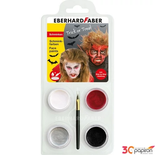 Eberhard Faber arcfesték 4db-os ÖRDÖG/DRAKULA Halloween