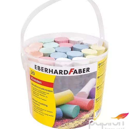 Eberhard Faber aszfaltkréta 20db-os színes műanyag vödörben E526512