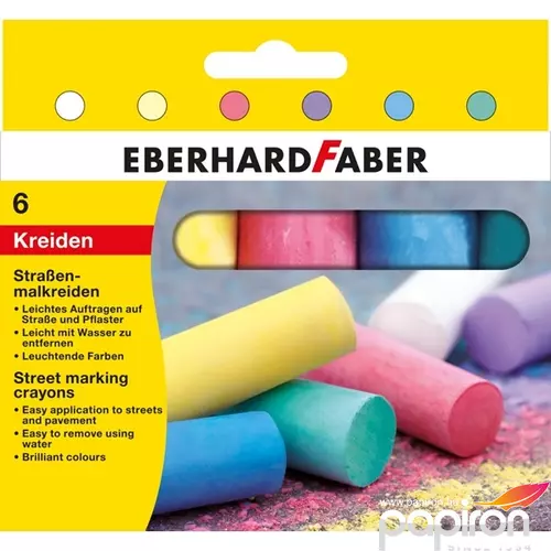 Eberhard Faber aszfaltkréta 6db-os színes E526506