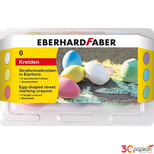 Eberhard Faber aszfaltkréta 6db-os tojásalakú műanyag védőfóliában E526510