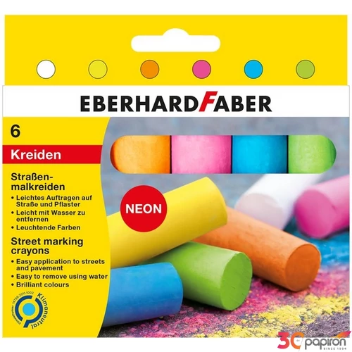 Eberhard Faber aszfaltkréta készlet 6db-os neon színek
