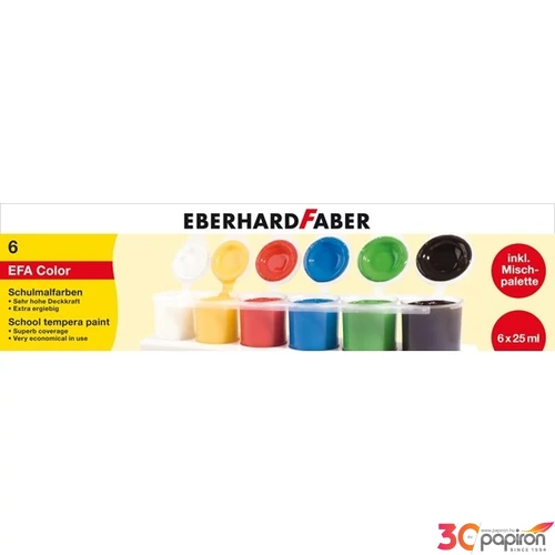 Eberhard Faber festék EF-Festék iskolai tégelyben szett6x25ml E575506