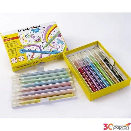 Eberhard Faber filckészlet 16db-os csillámos E551016