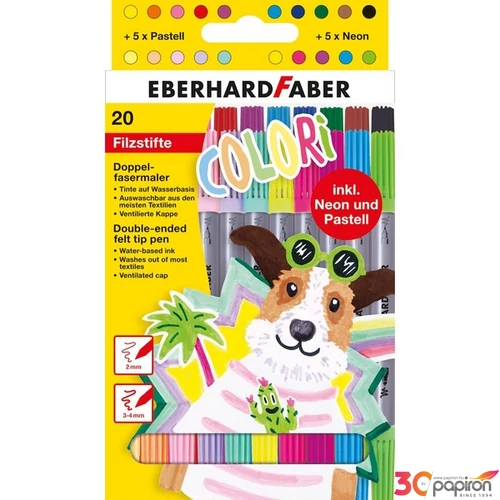 Eberhard Faber filckészlet 20db-os kétvégű E550020