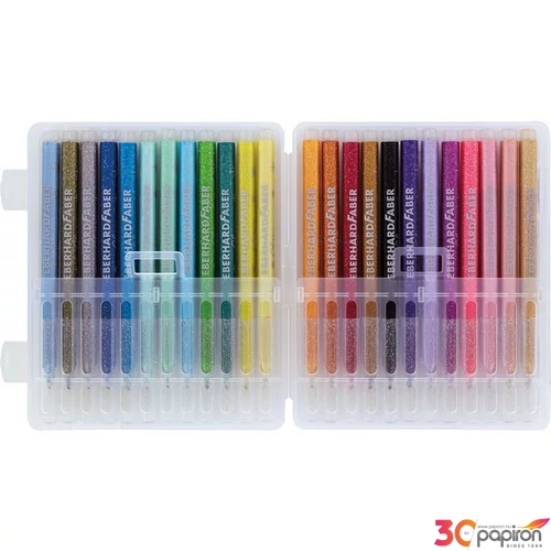 Eberhard Faber filckészlet 24db-os csillámos műanyag dobozban E551024