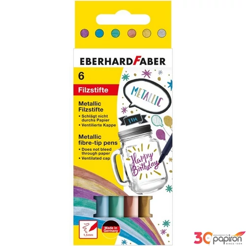 Eberhard Faber filckészlet 6db-os metál E551006
