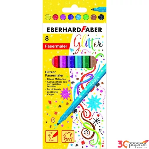 Eberhard Faber filckészlet 8db csillámos készlet E551008