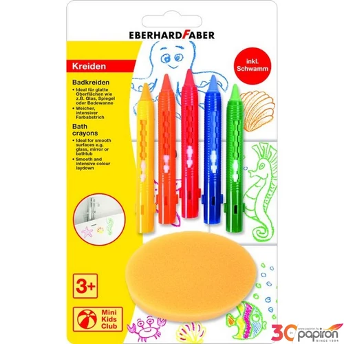Eberhard Faber fürdőkréta EF-Fürdőkréta készlet 5db-os fogóval+Szivacs BL. E524105