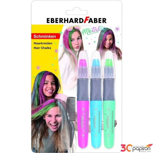 Eberhard Faber hajszínező EF-Hajszínező kréta 3db-os "metál színek csavarható mechanikával E579205