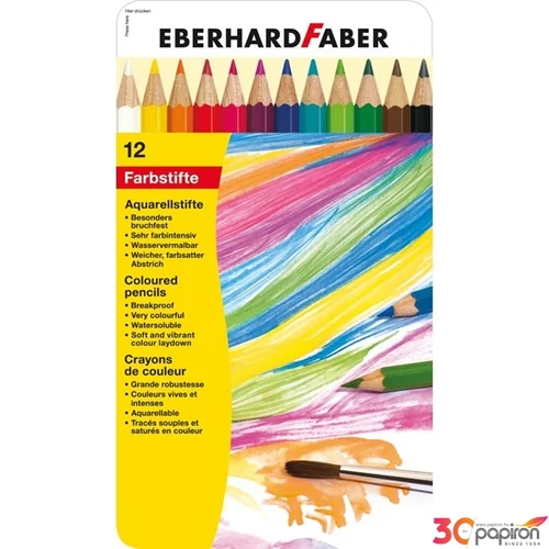 Eberhard Faber színes ceruza 12db Akvarell fém dobozban E516013