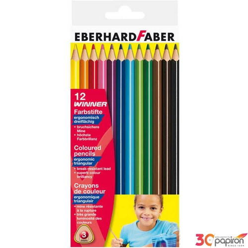 Eberhard Faber Színes ceruza 12db háromszögletű Eberhard Faber E511412