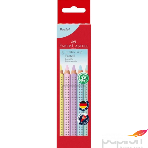 Faber-Castell színes ceruza 5db-os, Grip Jumbo pasztell színek háromszögletű