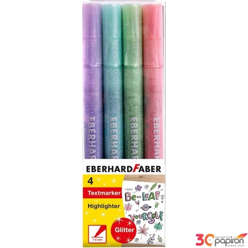 Eberhard Faber szövegkiemelő 4db-os pasztell csillámos E551405