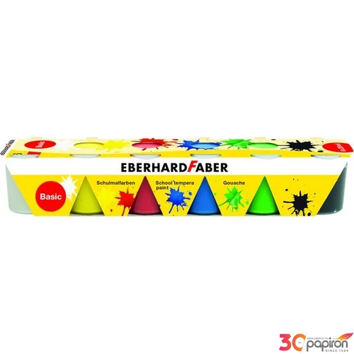 Eberhard Faber tempera 6x25ml-es tégelyes "alap színek E575509