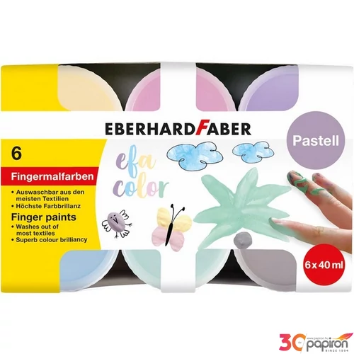 Eberhard Faber ujjfesték 6db-os 40ml-es tégelyes PASZTELL