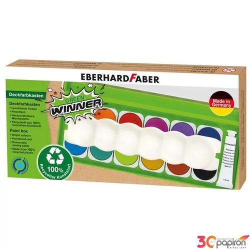 Eberhard Faber vízfesték 12db-os GREEN WINNER +tempera keverőpaletta