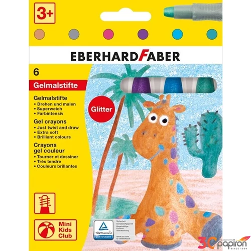 Eberhard Faber zsírkréta 6db-os extra puha metál "Mini Kids Club E529106
