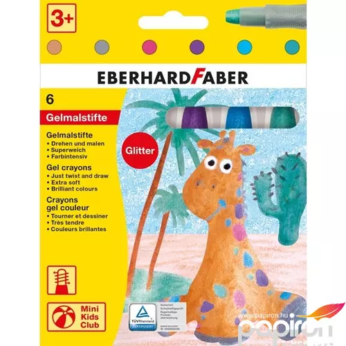 Eberhard Faber zsírkréta 6db-os extra puha metál "Mini Kids Club E529106