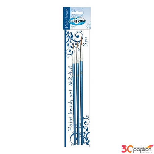 Ecsetkészlet 3db-os hegyes 2/4/6  iskolai normál Centrum 80657