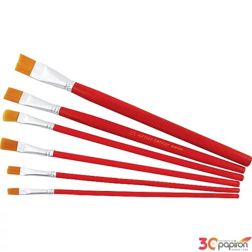 Ecsetkészlet 6 részes piros nyelű, 12-ig