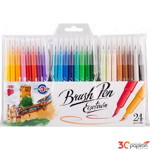 Ecsetiron 24 Brush Pen 24db-os ecsetirón készlet marker, filctoll, ecsetfilc ICO SÜNI