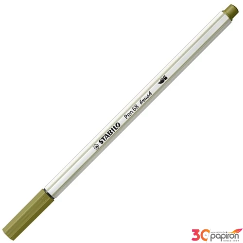Ecsetiron Stabilo Pen 68 brush, sárzöld TST568371