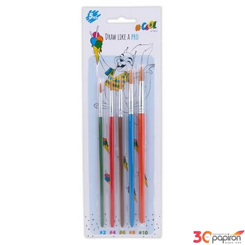 Ecsetkészlet 2-4-6-8-10 COOL by VICTORIA, festett nyelű ISCEV5SZ