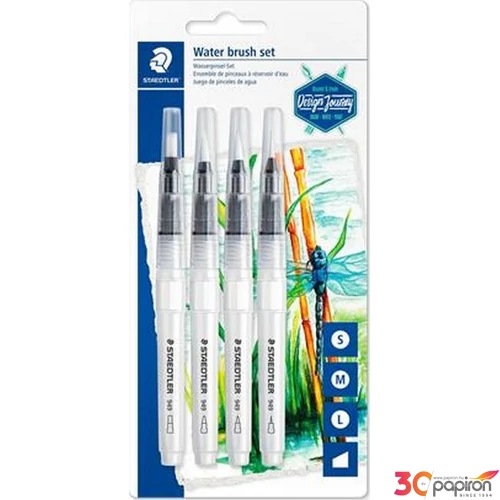 Ecsetkészlet 4 Staedler Design Journey vízzel tölt. S-M-L-vágott Írószerek Staedler 949-SBK4-C