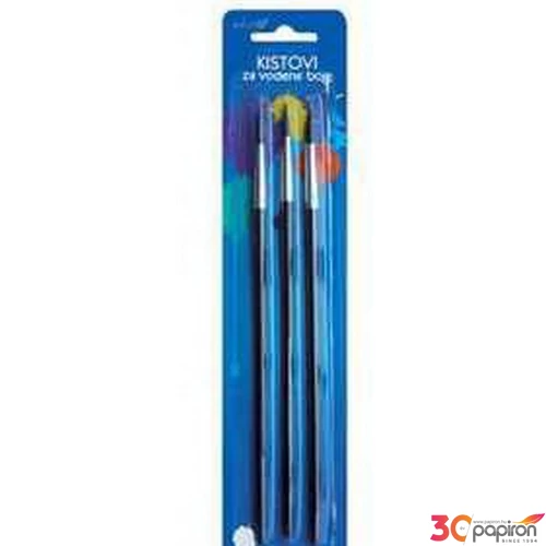 Ecsetkészlet Educa 6-8-10 Educa ecset 6,8,10 sörte,aquarell, fanyelű