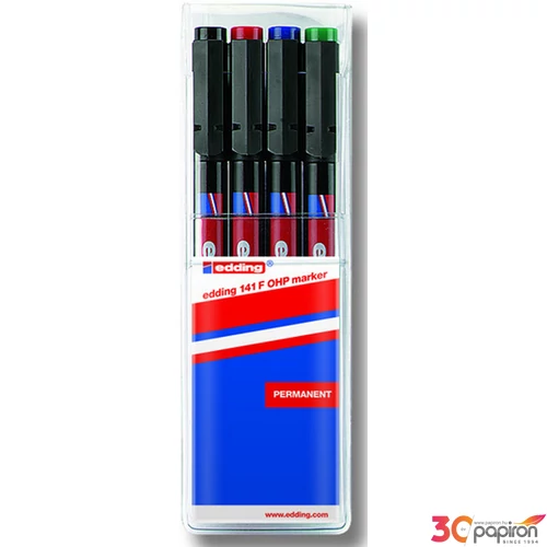 Edding 141F 4-es készlet OHP permanent alkoholos marker 0,6mm filc, marker