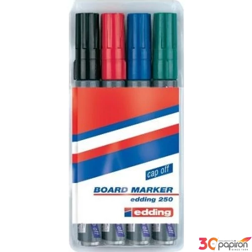 Edding 250 4-es készlet boardmarker táblamarker 1,5-3mm táblafilc, táblamarker