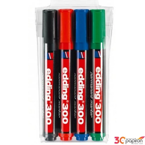 Edding 300 4-es készlet kerek kerekhegyű alkoholos marker 1,5-3mm alkoholos filc, marker